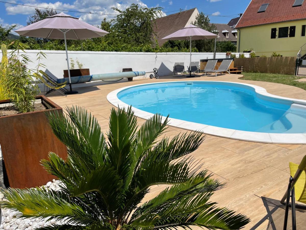 Alsacebnb - Gite 12 Personnes Dans Le Vignoble - Piscine Privee & Spa Ammerschwihr Kültér fotó